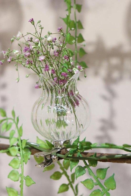 3 Small Vases on Clip for Christmas Tree Decoration