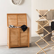 Bamboo Laundry Basket - Dual Compartment 50L