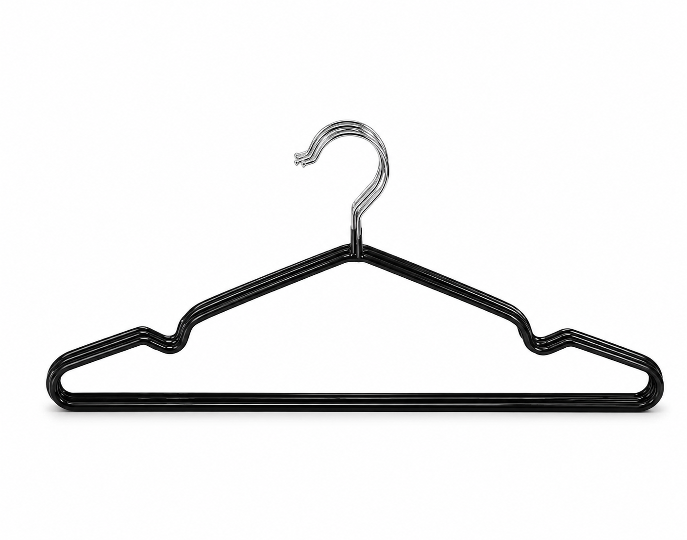 SET*5 METAL CLOTHES HANGER – BLACK