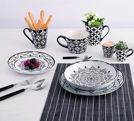 BOHEME NOIR 18 PIECES DINNER SET