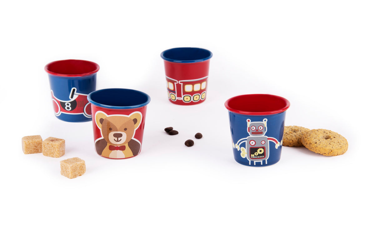 "Vintage Toys" Pack of 4 Little Cups