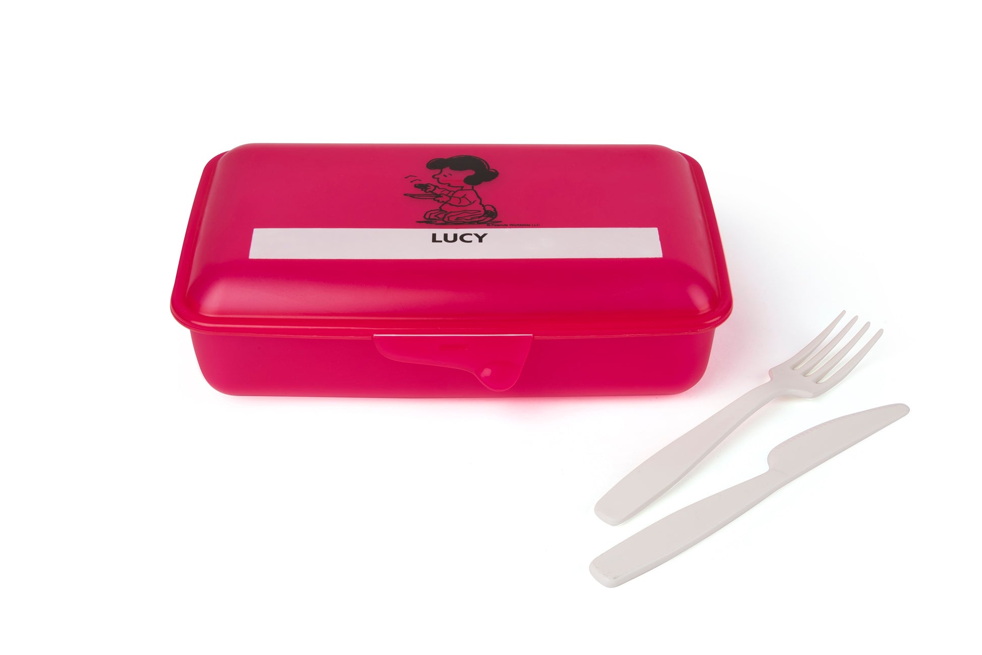 "PEANUTS" Rectangular Food Container with Snoopy Motif