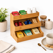 Bamboo Tea & Coffee Bag Organizer