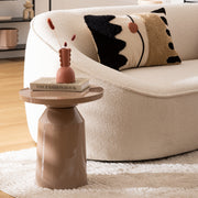 Totem SideTable "Sita" Glossy Steel Round Side Table 38x44 cm