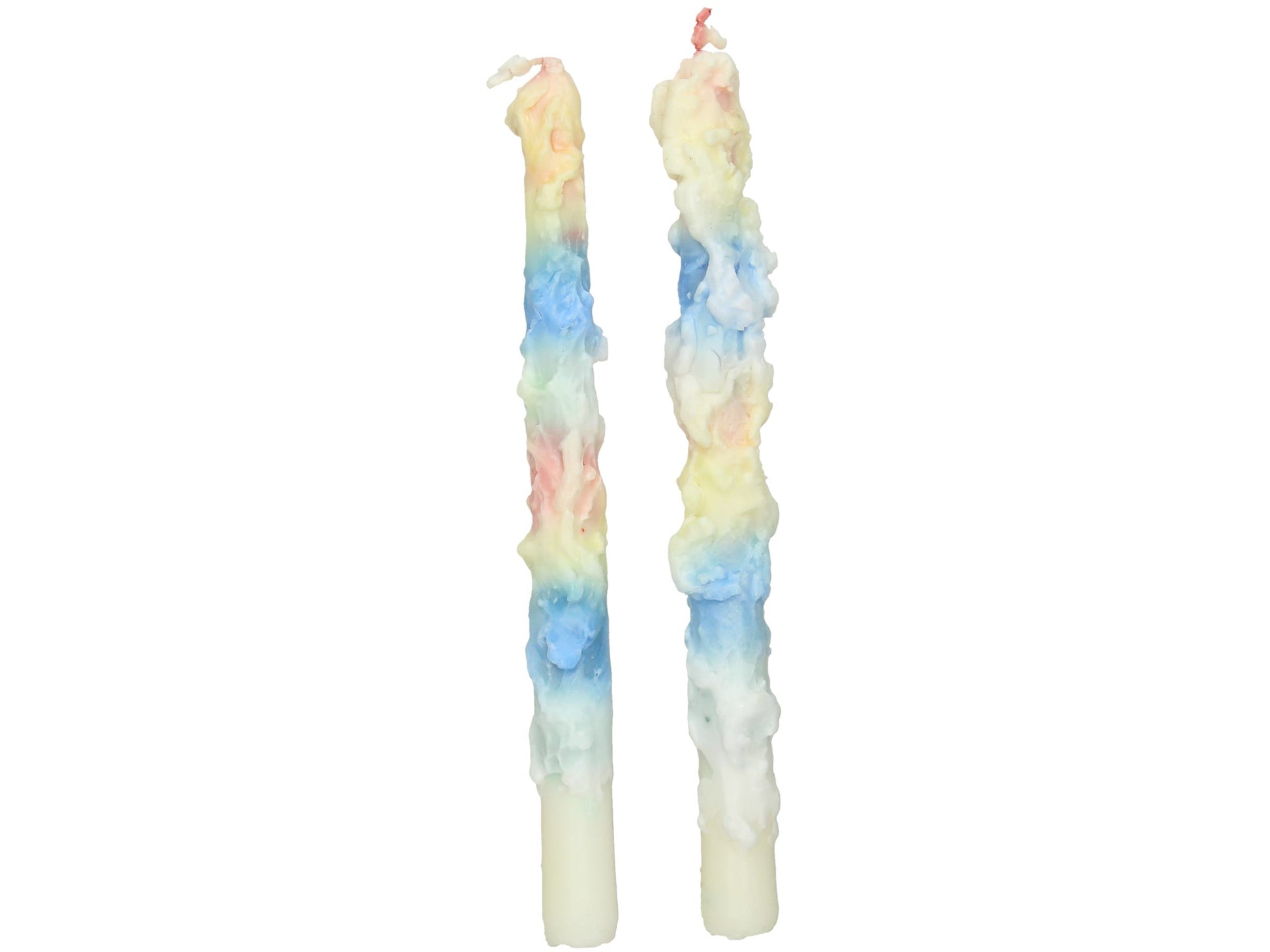 Colorful Drip Candle Wax - Set of 2, 26cm High