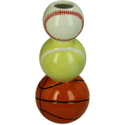 Small Dolomite Vase Sports Balls Design 9.5 x 9.5 x 20.8 cm