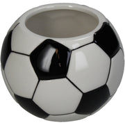 Soccer Ball Dolomite Ceramic Decorative Vase 11 x 11 x 8.5 cm White