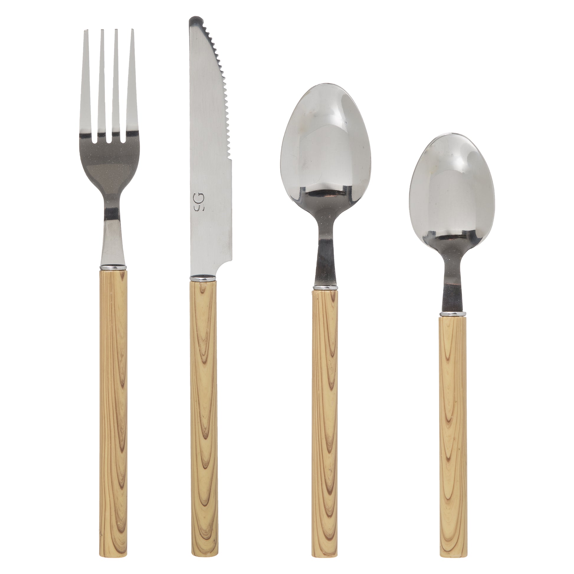 CUTLERY 24PCS INDONESIE BAMBOO