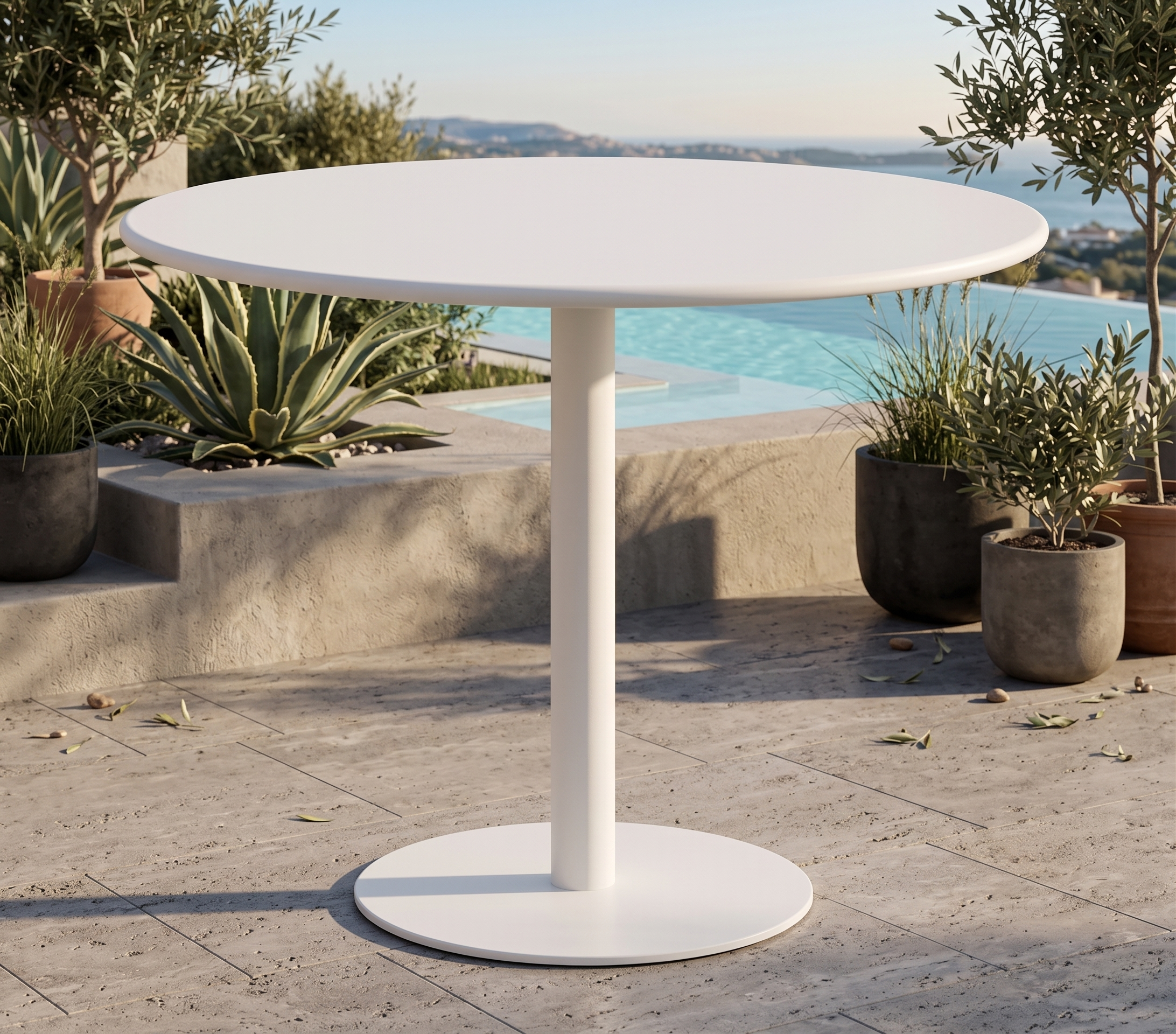 Round Table with PP Top & Steel Base