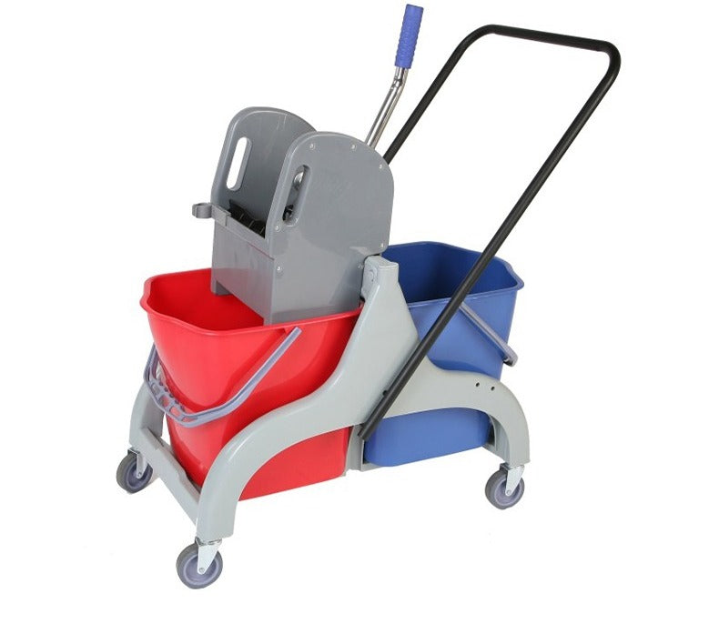 Down Press Double Mop Wringer Trolley Double Bucket 79x44.5x91.5cm