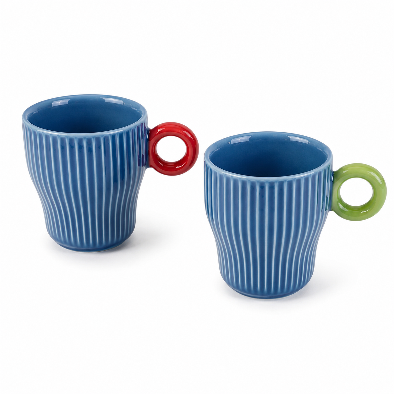 SET*2 COFFEE CUP “TWIST & MATCH” AQUA / PINK – 90ML