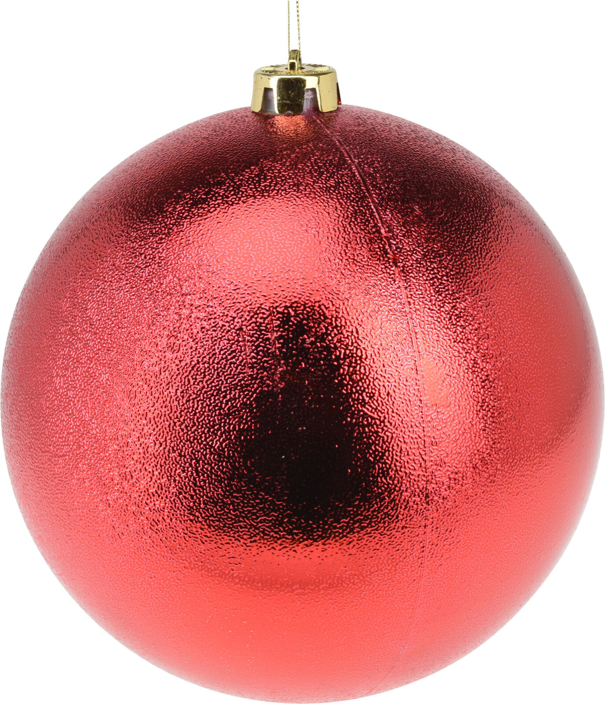 Xmas Ball 18 cm Plastic Christmas Bauble - Gold & Red Finishes