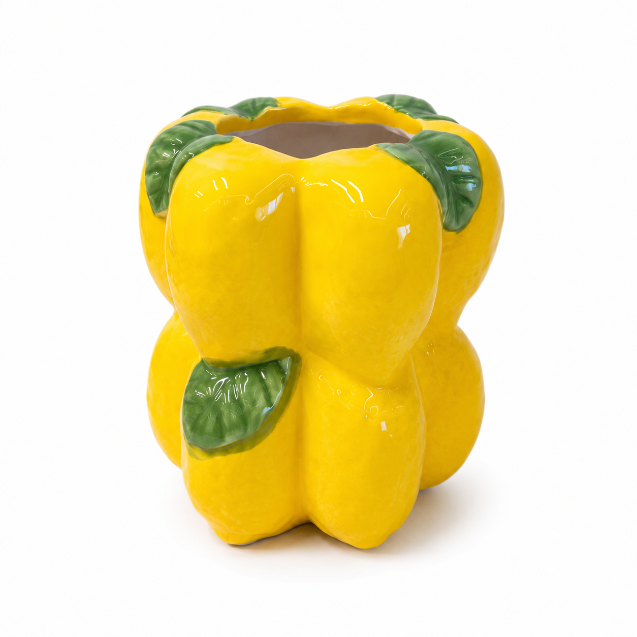Porcelain Lemon Vase – Ø10 × H14 cm