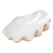 Oceane Decorative Bowl White Resin Seashell Accent 36 x 20 x 8 cm