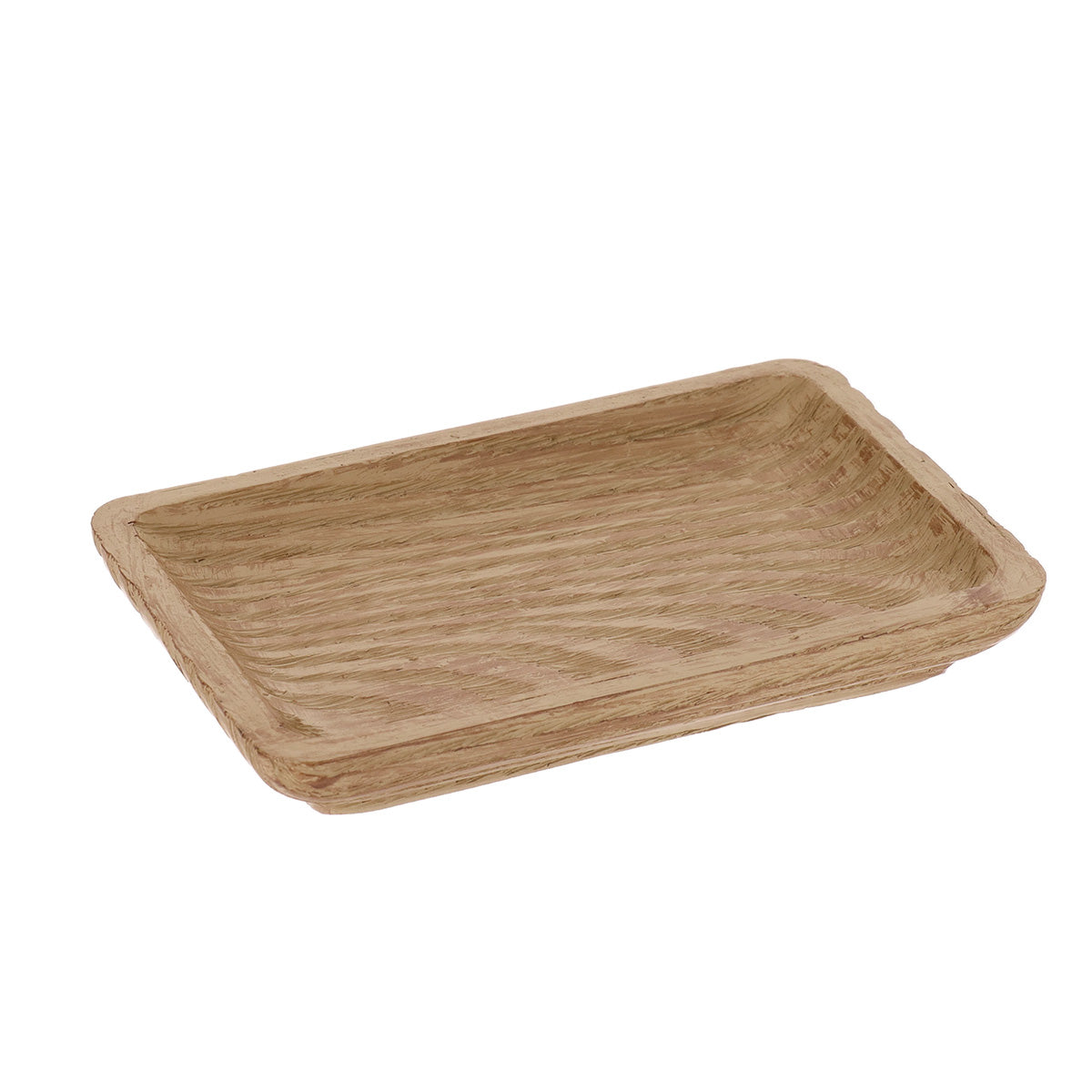 Soap Dish Wood Effect Minimalist Polyresin Bathroom Accessory