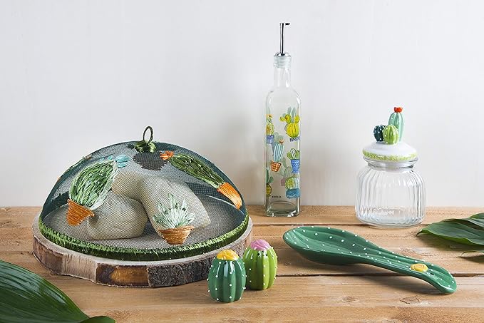 Cactus Design Round Food Cover
