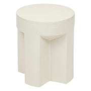 Ceramic Side Table — Round Stoneware Accent Table, D34 x H41 cm