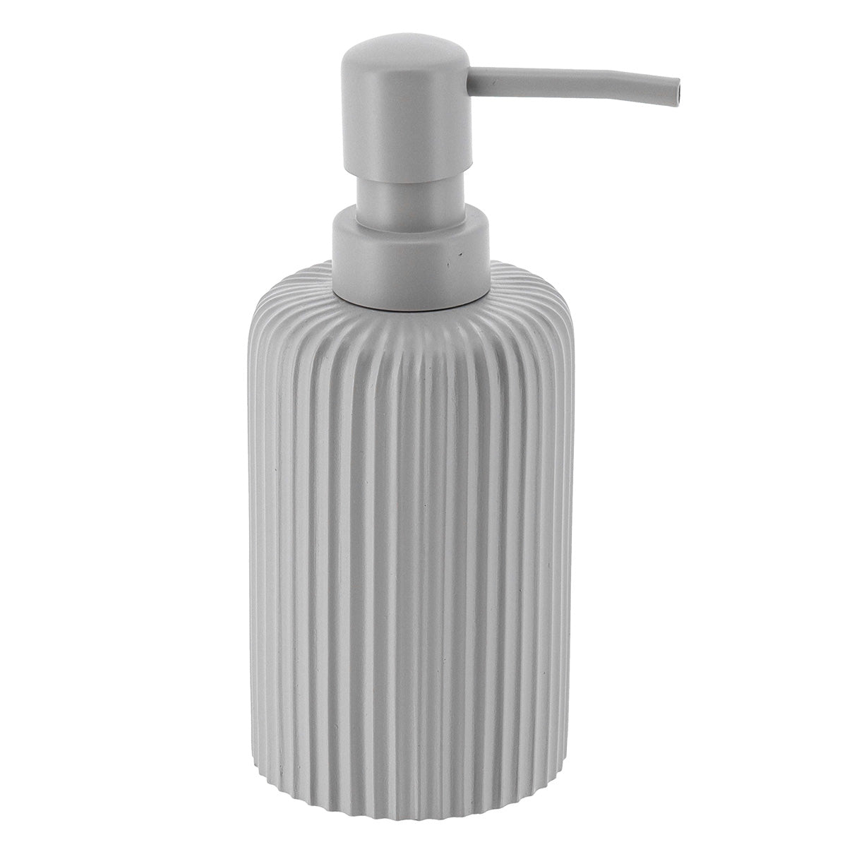 Soap Dispenser with Stripes Polyresin 230ml Modern Bathroom Accessory