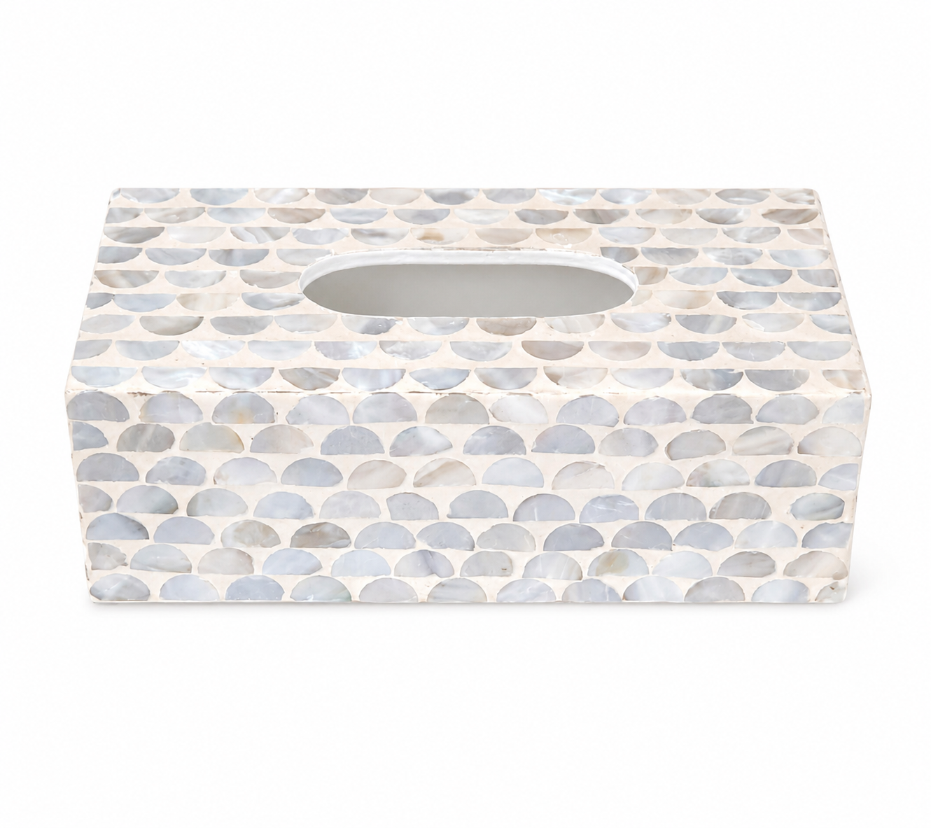 Half Sphere MOP Tissue Box – 24 × 12 × 8.5 cm