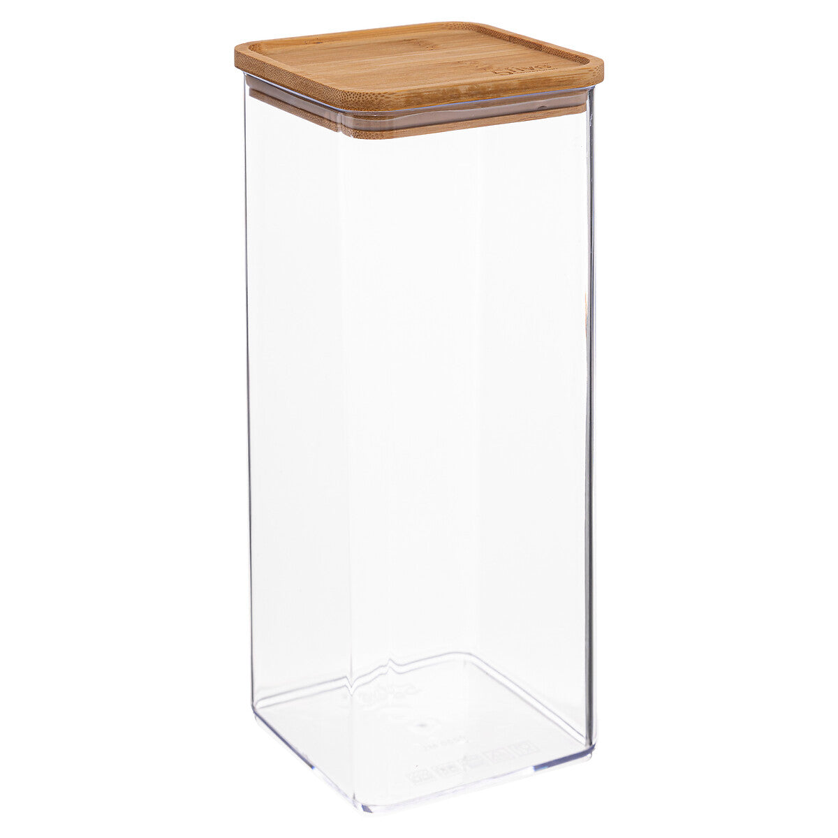 Square Storage Box with Bamboo Lid, 1.5L/2L