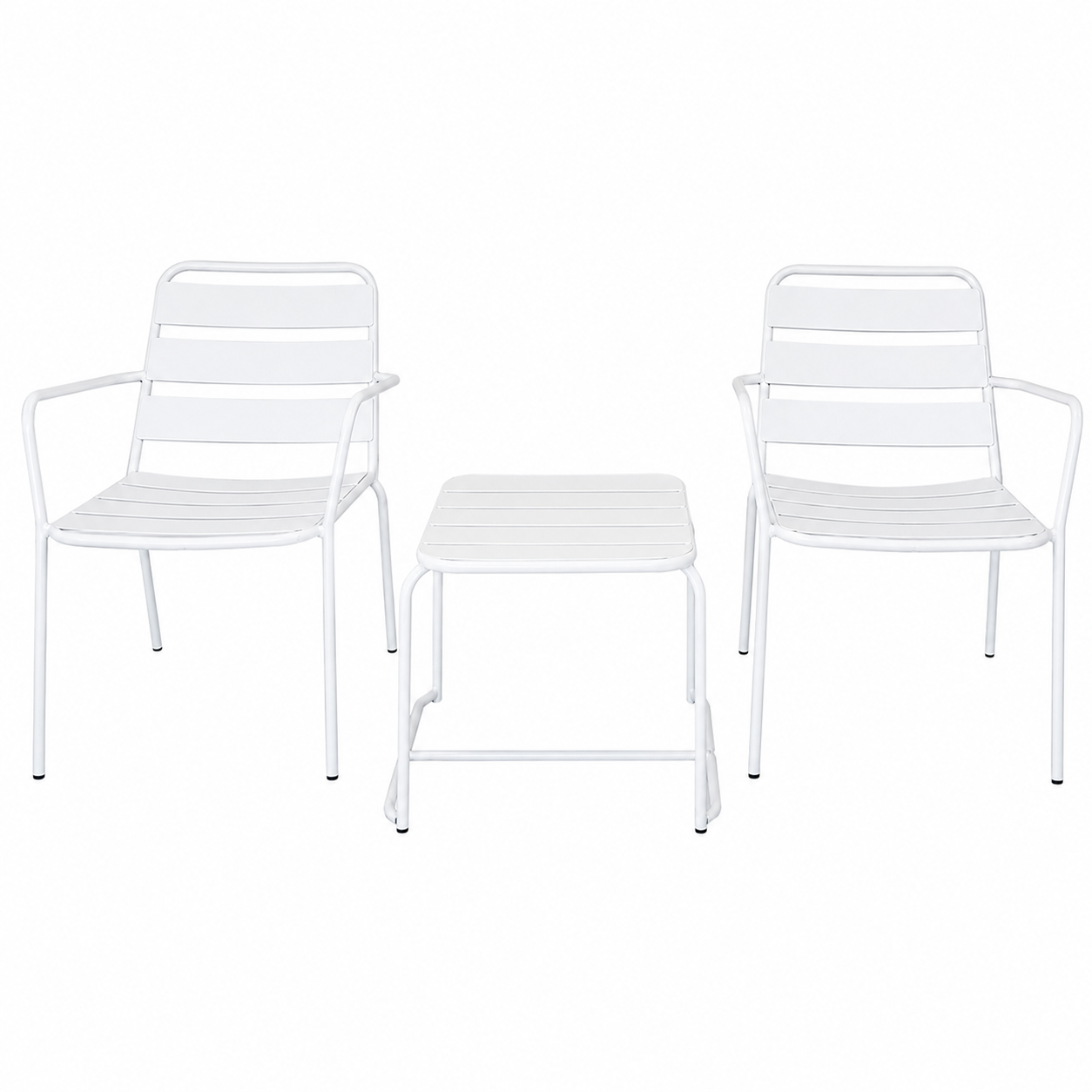OUTDOOR STEEL SET 1+1 WITH TABLE