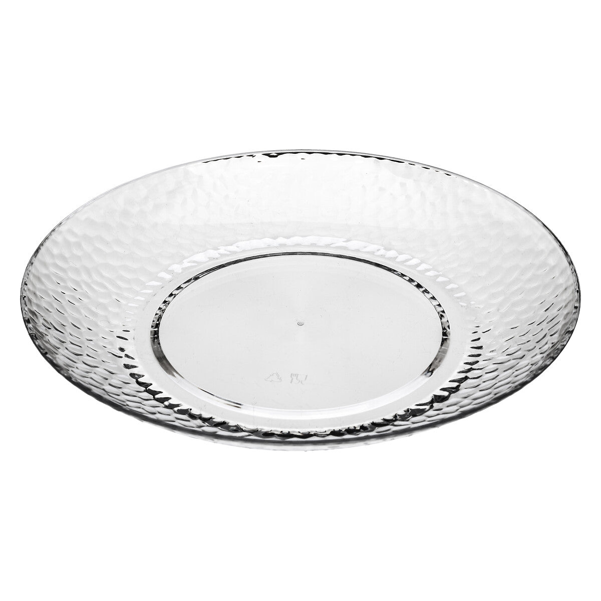 Hammered Plate, Transparent Polystyrene