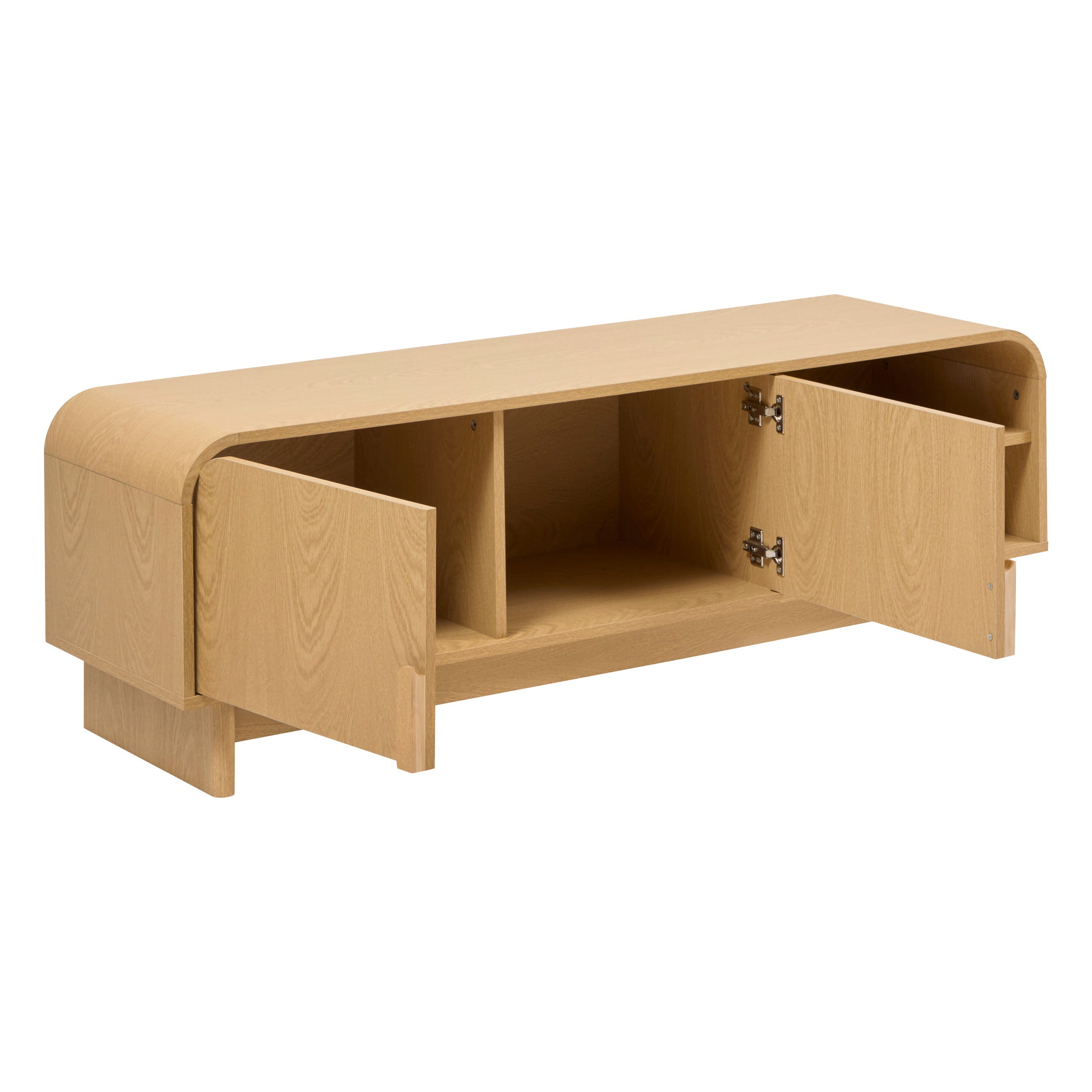 TV Stand Lee - 2 Doors 1 Shelf, Birch-Effect FSC Engineered Wood