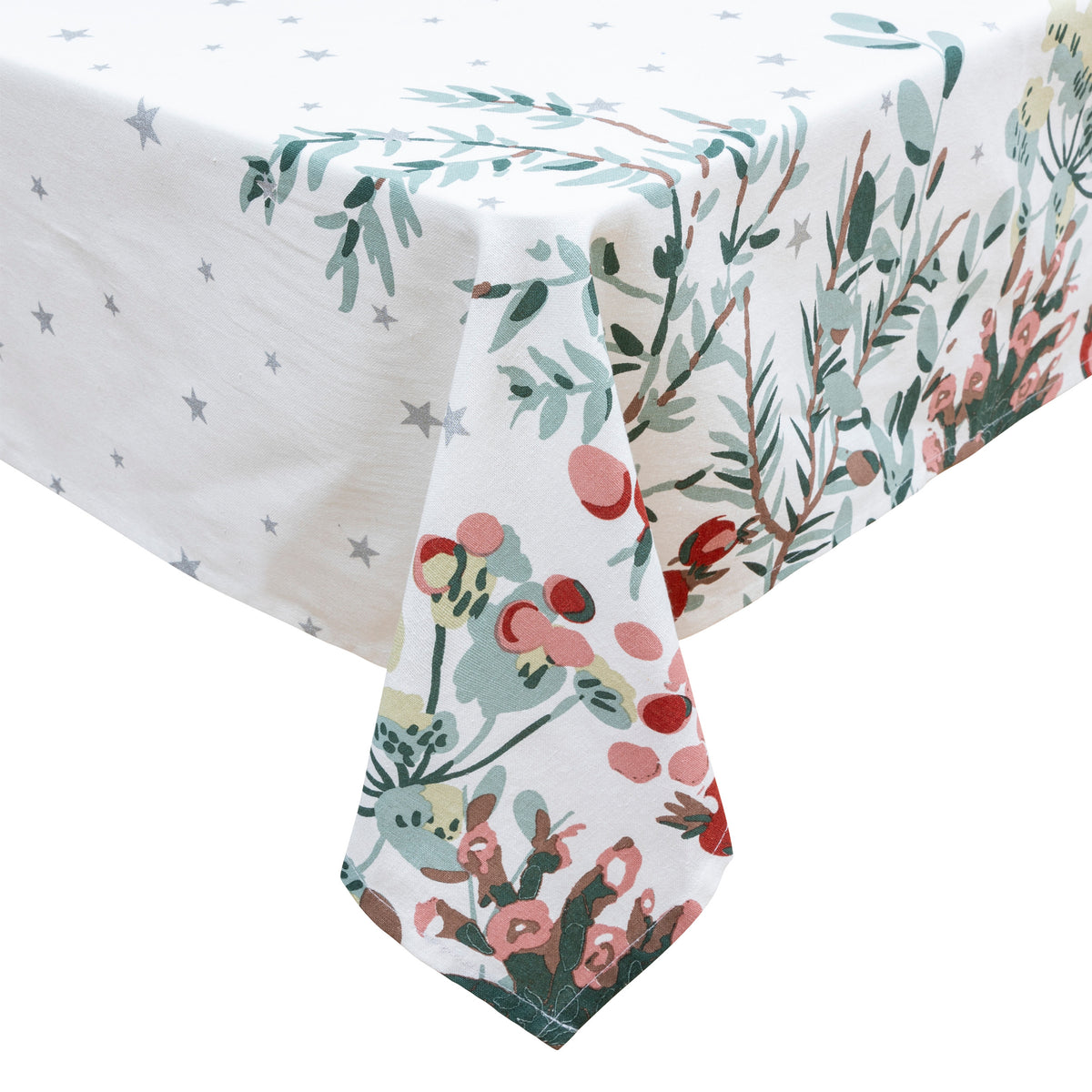 Cotton Tablecloth with Branch Pattern - Christmas, 240x140 & 360x140 cm