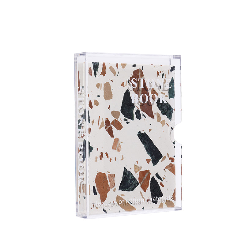 Pattern Stone Book Home Ornament, Marble Acrylic Decorative Accent