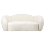 Soft White 3-Seater Armchair Sofa in Cuddly Terry Cloth Fabric