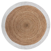 Carpet Jute White Border, Natural Decoration