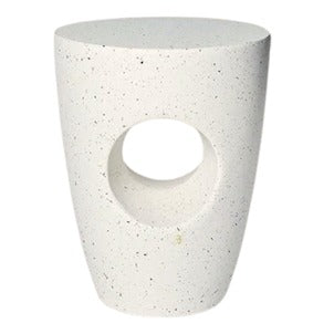 Side Table Furniture White Terrazzo Modern Indoor Outdoor Accent