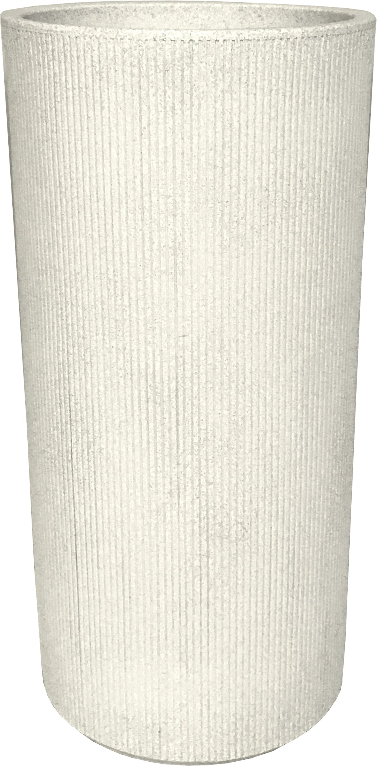 RIGATO VASO FLOWERPOT Pearl Resin Tall Ribbed Planter D33 x H69 cm