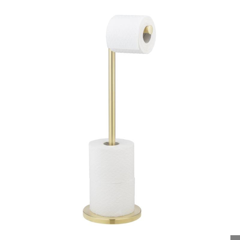 Free-Standing Gold Matt Toilet Roll Holder 2 IN 1