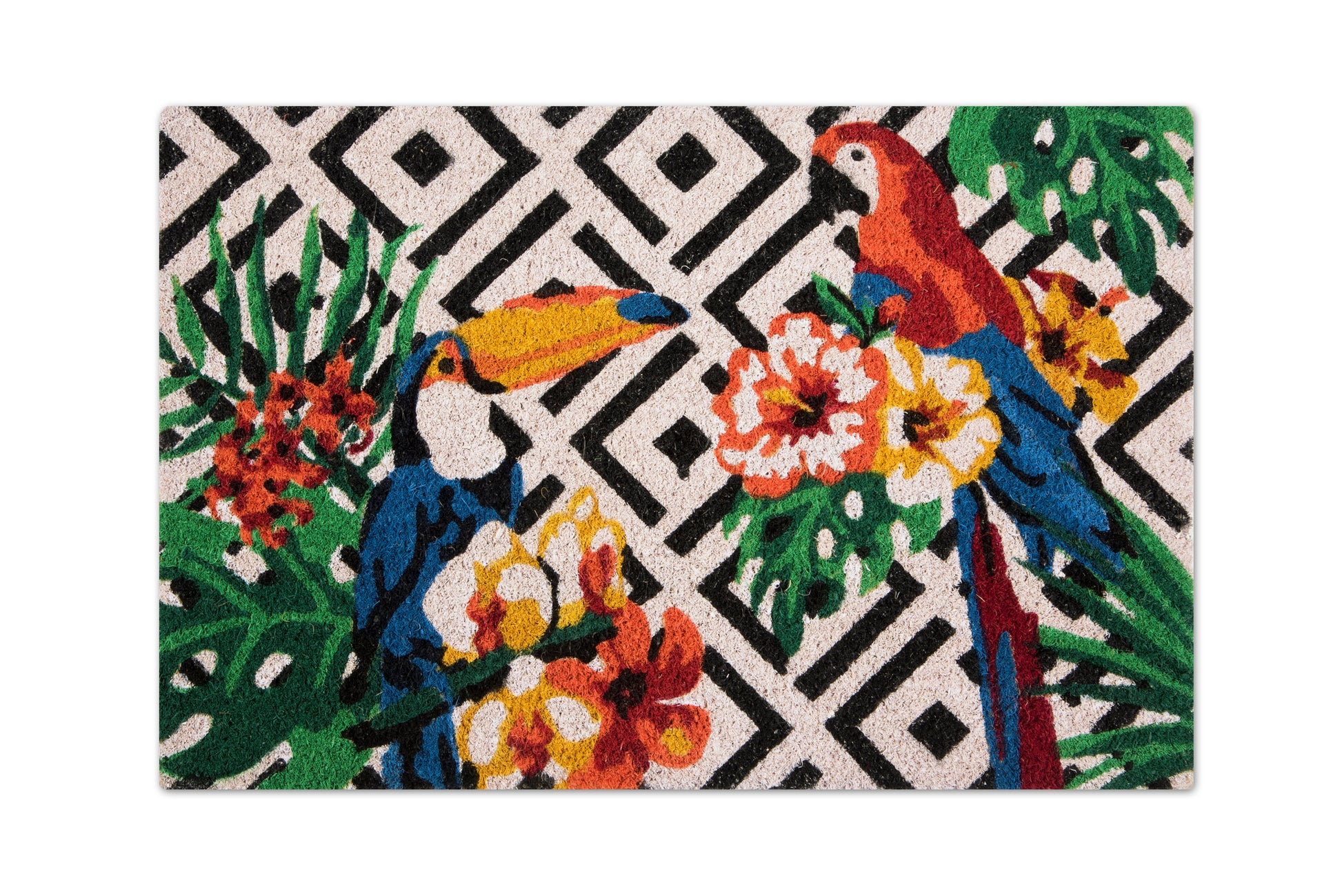 Tropical Designed Doormat - Parrot & Toucan Print