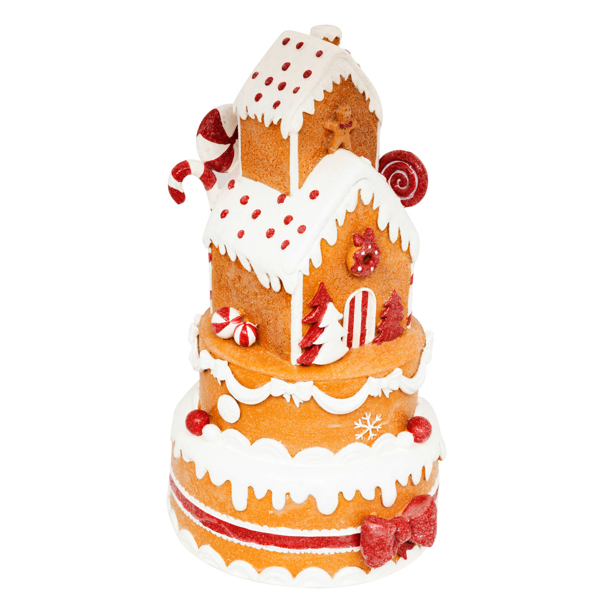 Decorated House Cake, 30 cm Polyresin Christmas Ornament
