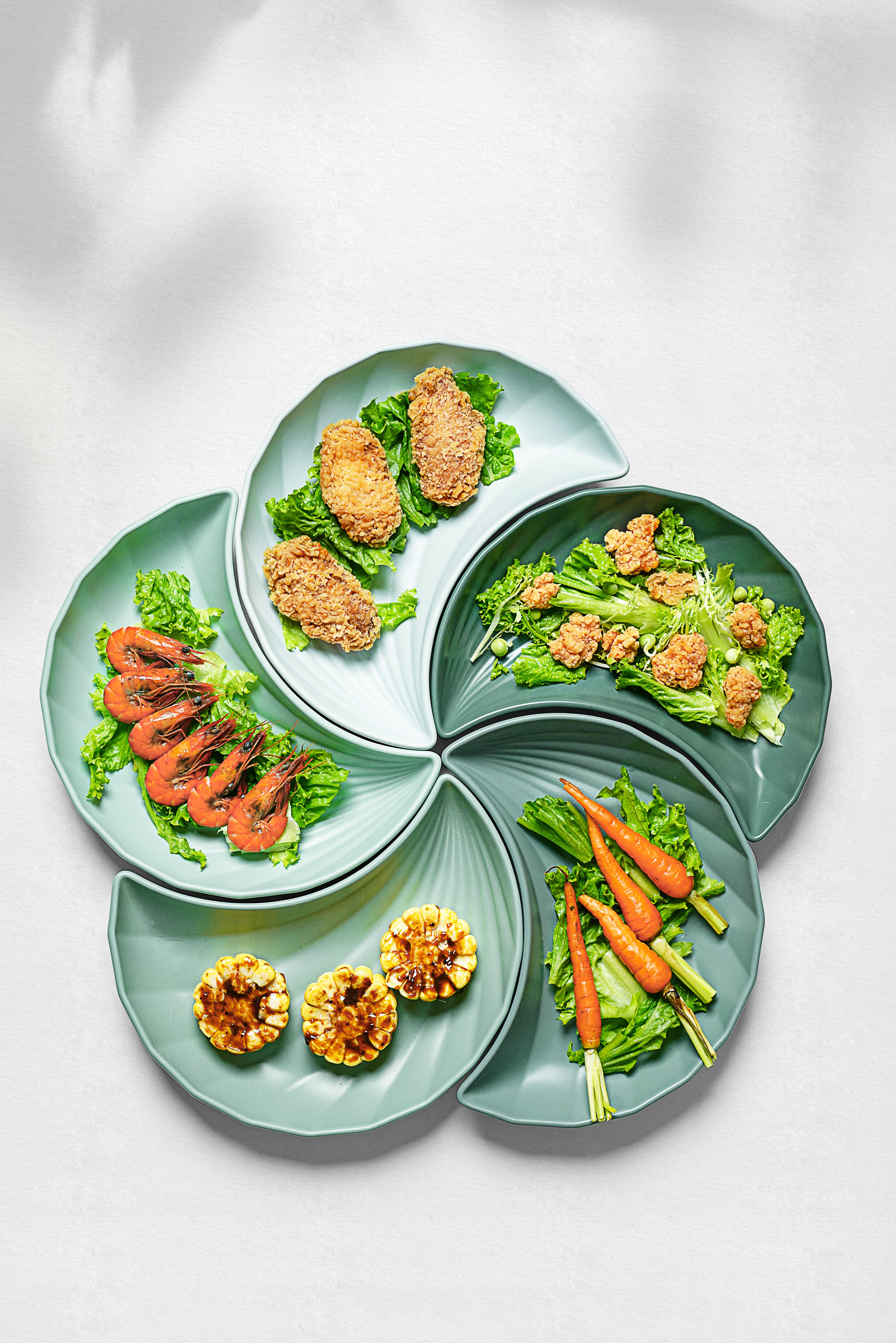 Set of 5 Irregular Ceramic Moon Plates - Creative Serveware