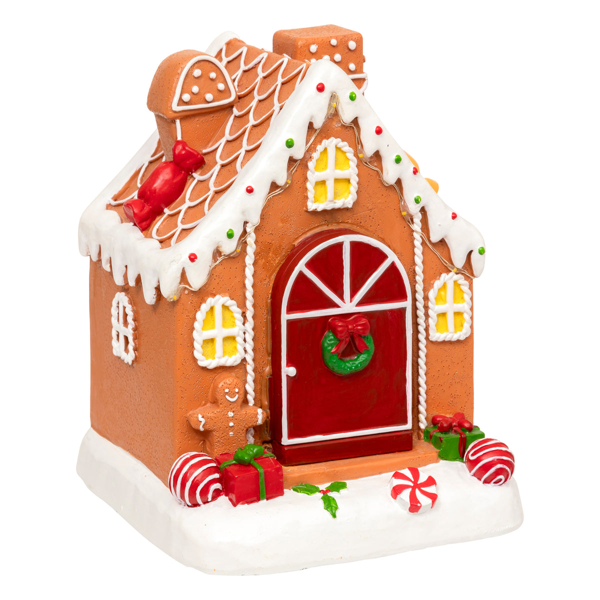 Gingerbread House with 8 LED Musical Movement Christmas Village