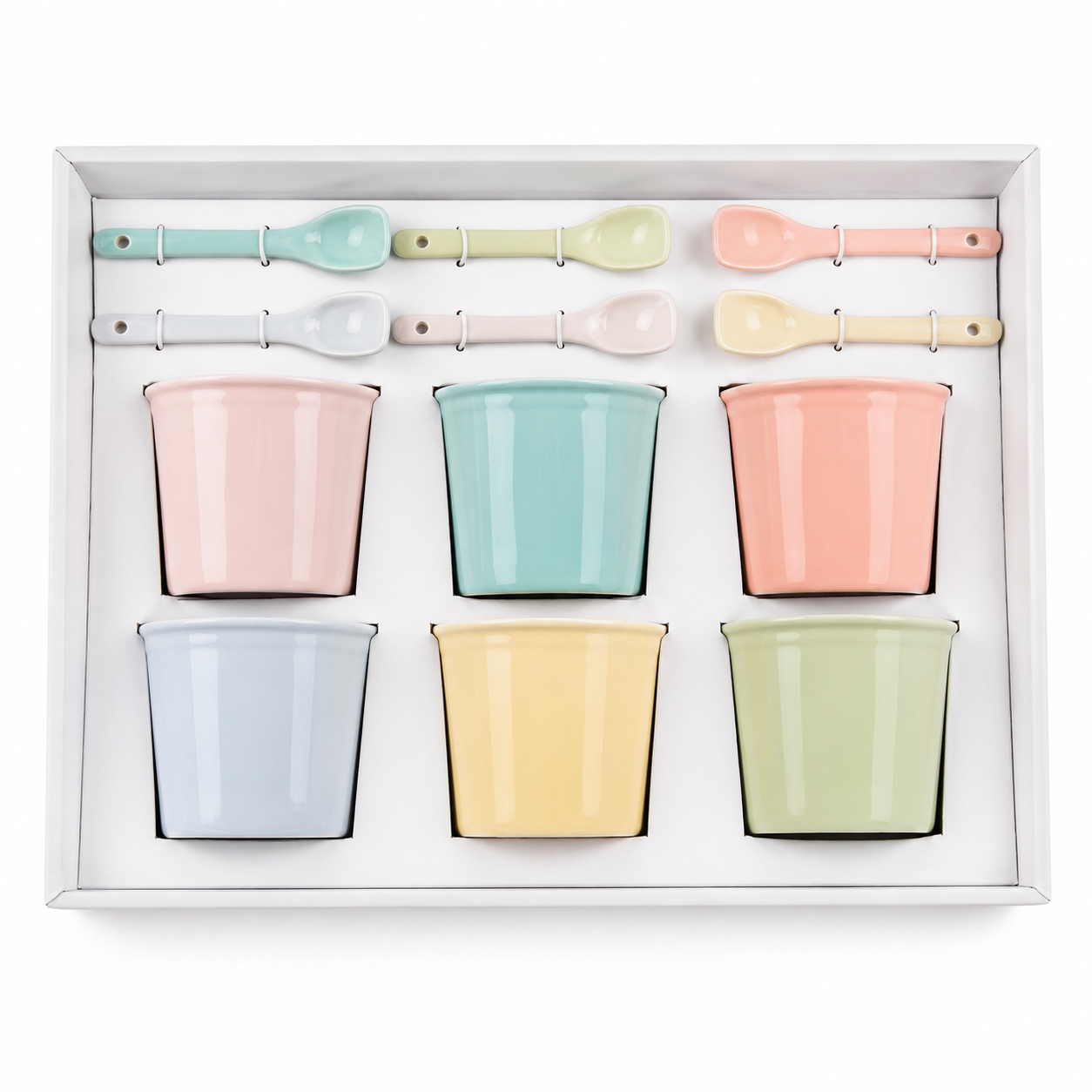 SET*6 ICE CREAM CUP + SPOON