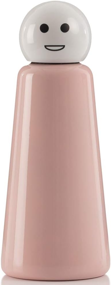 Skittle Bottle Original 500ml Stainless Steel Kids Water Bottle Pink Smile