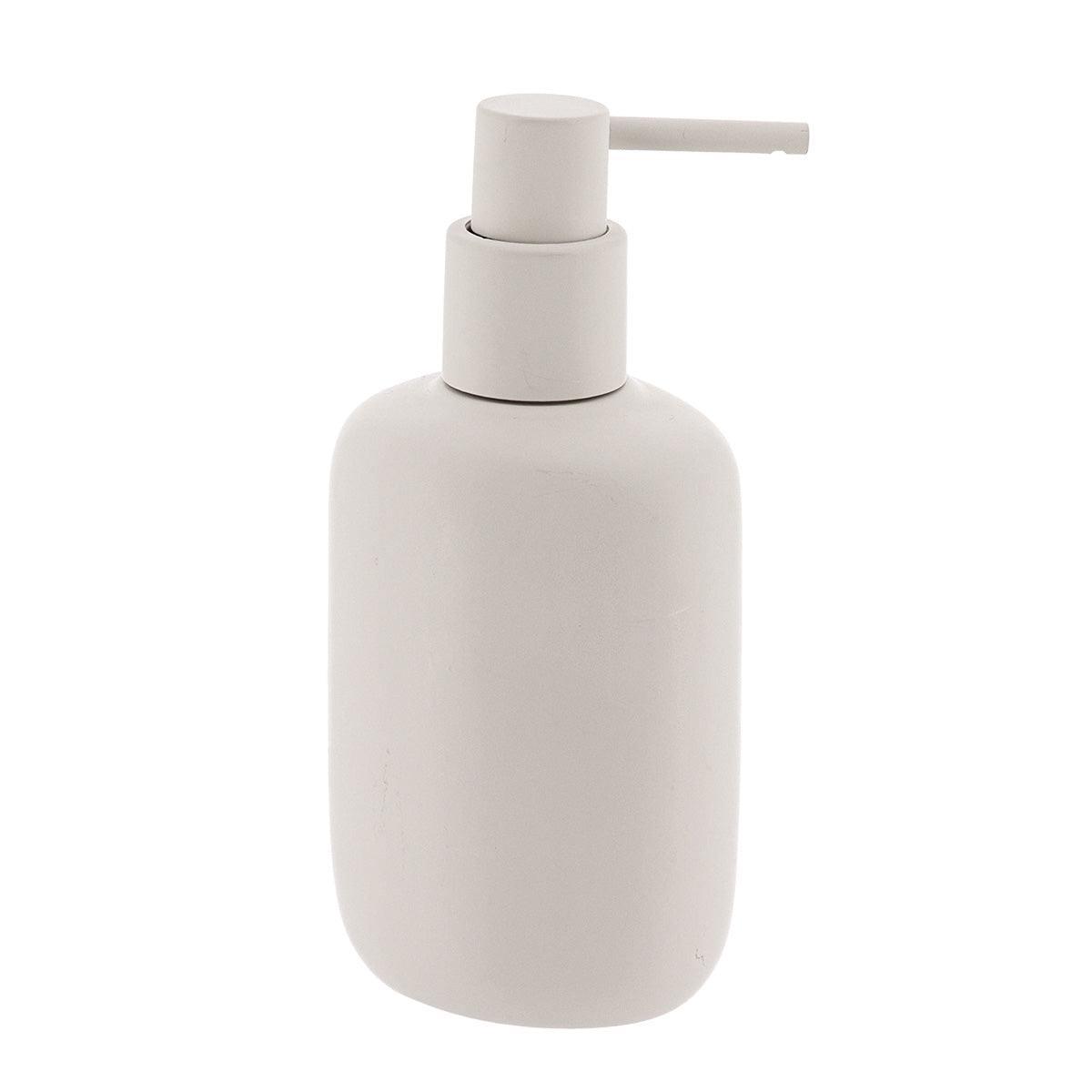 Oval Soap Dispenser Matte Polyresin Japandi Style 240ml Bathroom Accessory