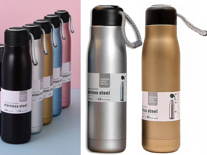 Fashion Sports Bottle Stainless Steel with Rope