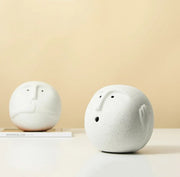 Ceramic Abstract Character Ornament White Artistic Home Decor