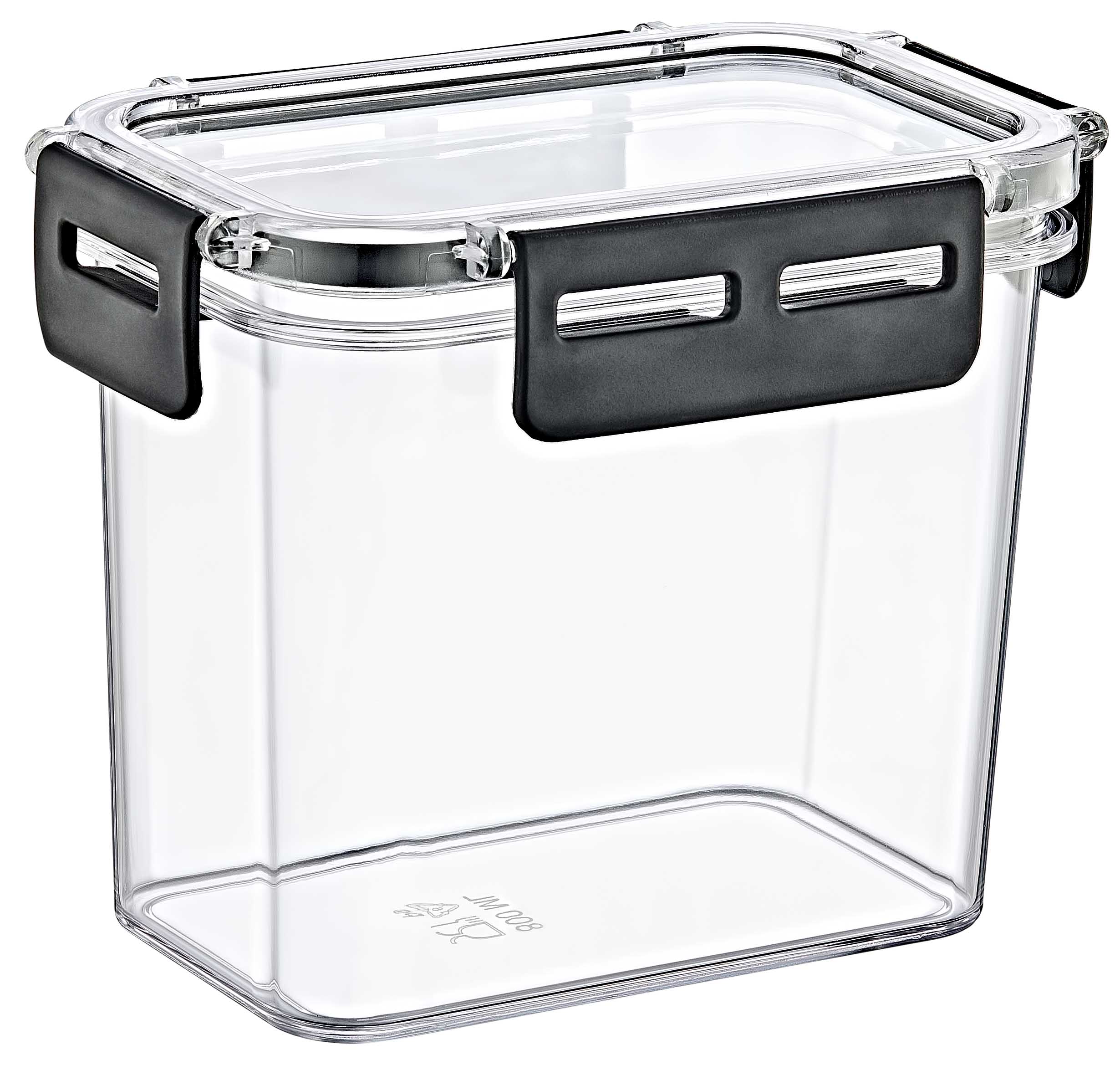 Clear Rectangular Food Storage Container, Transparent, BPA-Free, 1200ml 800ml