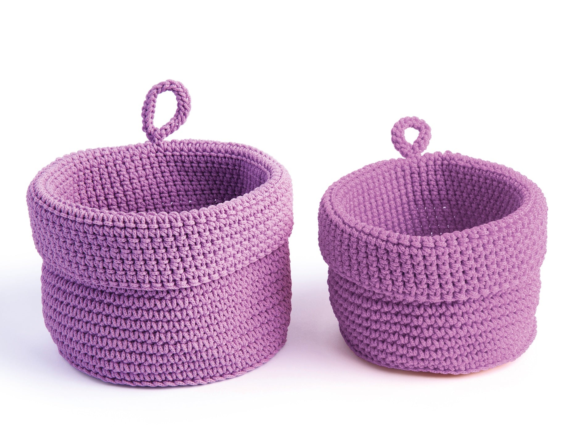 Set of 2 Polypropylene Round Baskets