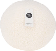 Cushion Round Knitted 100% Polyester Ø20 cm - Off-White, Taupe