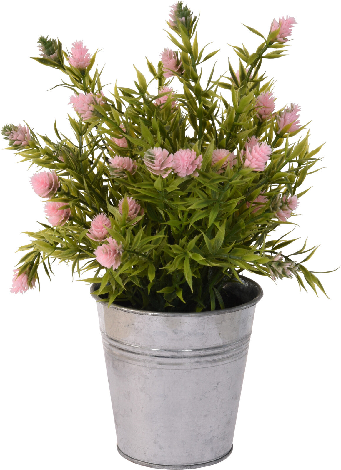 PLANT IN ZINC POT - Artificial Plant 26cm