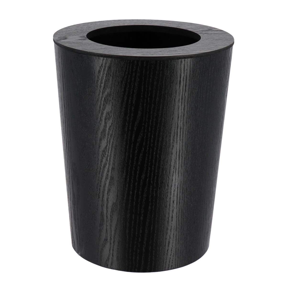 Wood Bin Oak Effect Japandi Style Waste Basket 9L Black or Natural