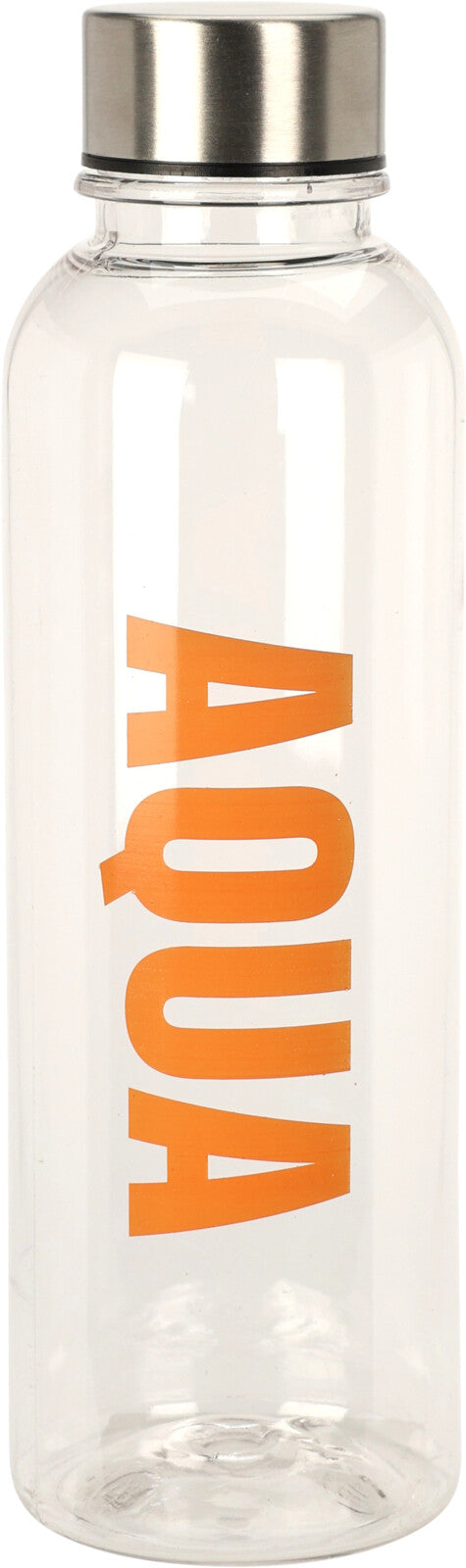 Transparent Water Bottle with Metal Screw Cap, 500ml