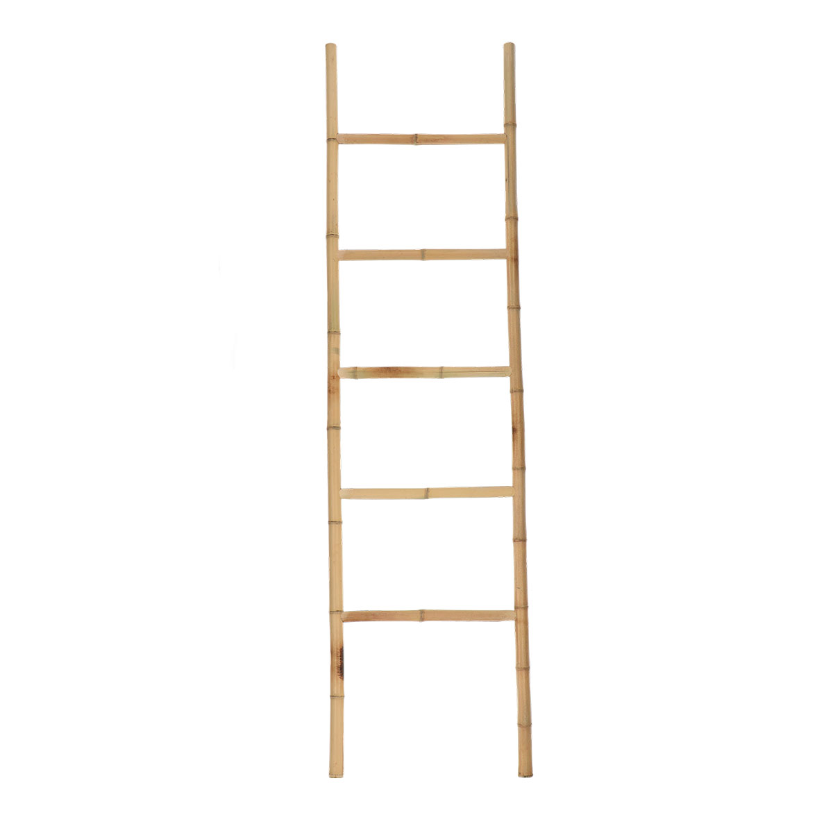 Ladder Towel Rack Bamboo 5-Bar Bathroom Organizer 45x170cm